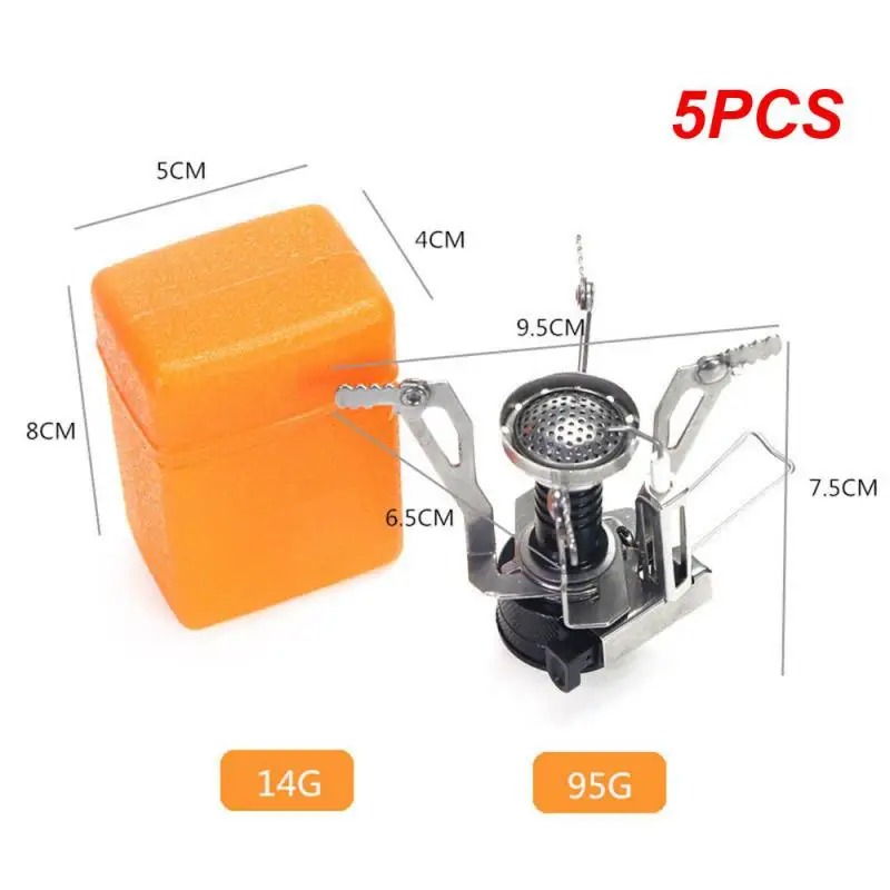 

5PCS Mini Portable Pocket Camping Gas Stove Outdoor Picnic Cooking Stove Folding Burner Ultralight Outdoor Camping Cooking Gas