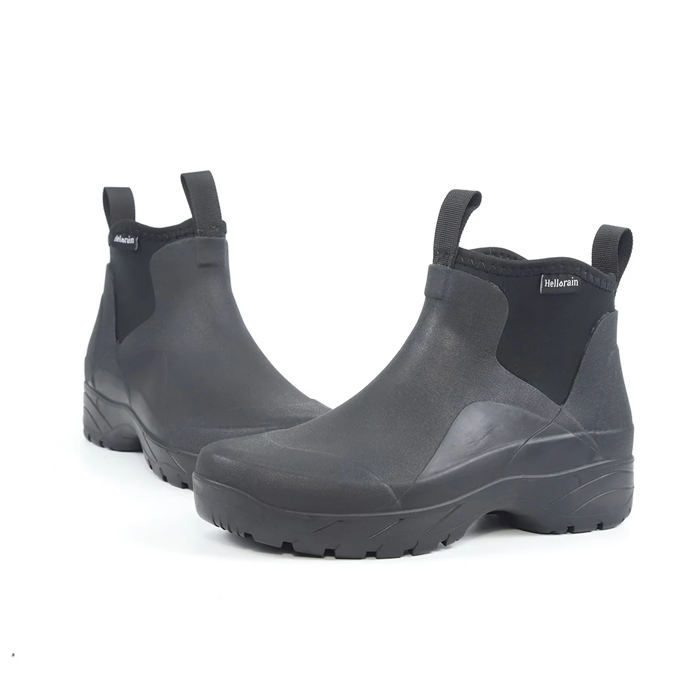 High-End ort Rubber Rain Boots for Men Waterproof Non-Slip Comfortable Fiing Outdoor Boots Car Wa oes No Foot Odor
