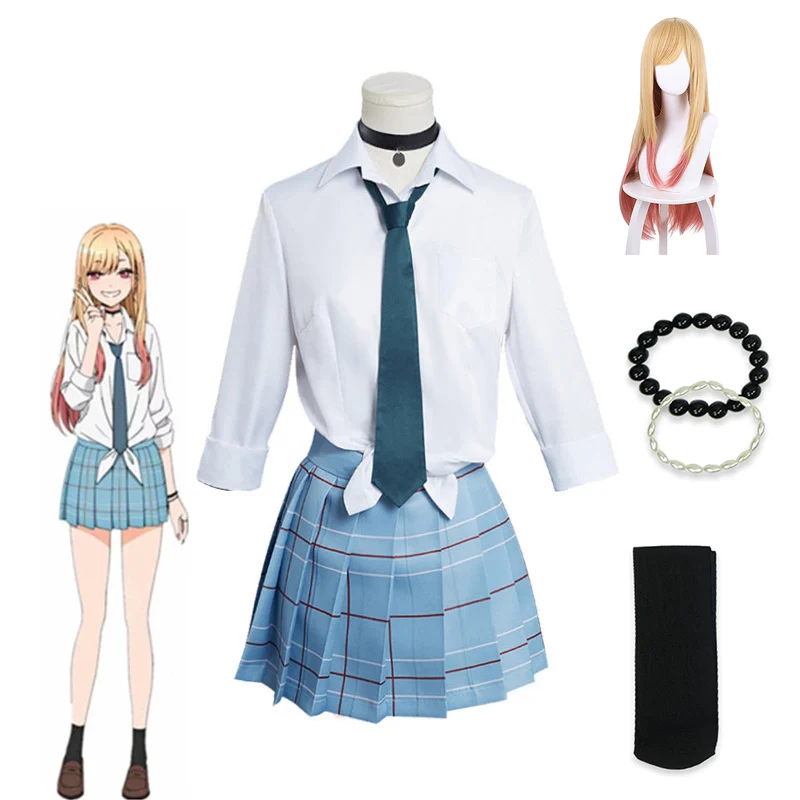 Marin Kitagawa My Dress Up Darling Cosplay Costume Wig JK School Uniform Skirt Necklace Bracelet Outfits Halloween Carnival Suit
Marin Kitagawa My Dress Up Darling Cosplay Costume Wig JK School Uniform Skirt Necklace Bracelet Outfits Halloween Carnival Suit