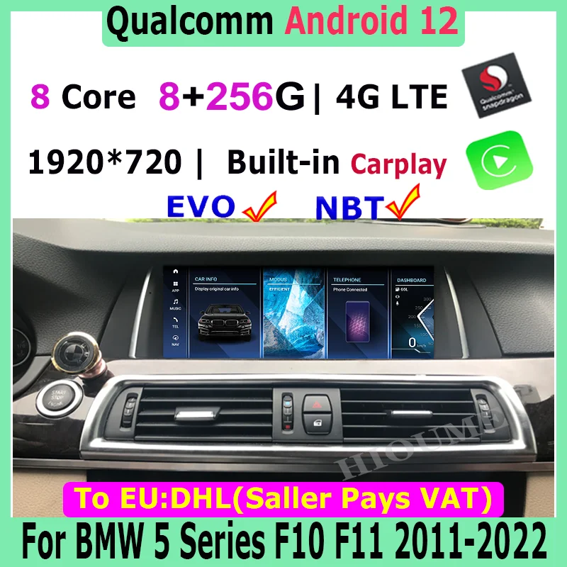 Qualcomm 256GB Car GPS Radio for BMW 5Series 520i F10 F11 (2011-2016) CIC/NBT Android 12 Multimedia Screen DVD Player 4G Stereo
Qualcomm 256GB Car GPS Radio for BMW 5Series 520i F10 F11 (2011-2016) CIC/NBT Android 12 Multimedia Screen DVD Player 4G Stereo