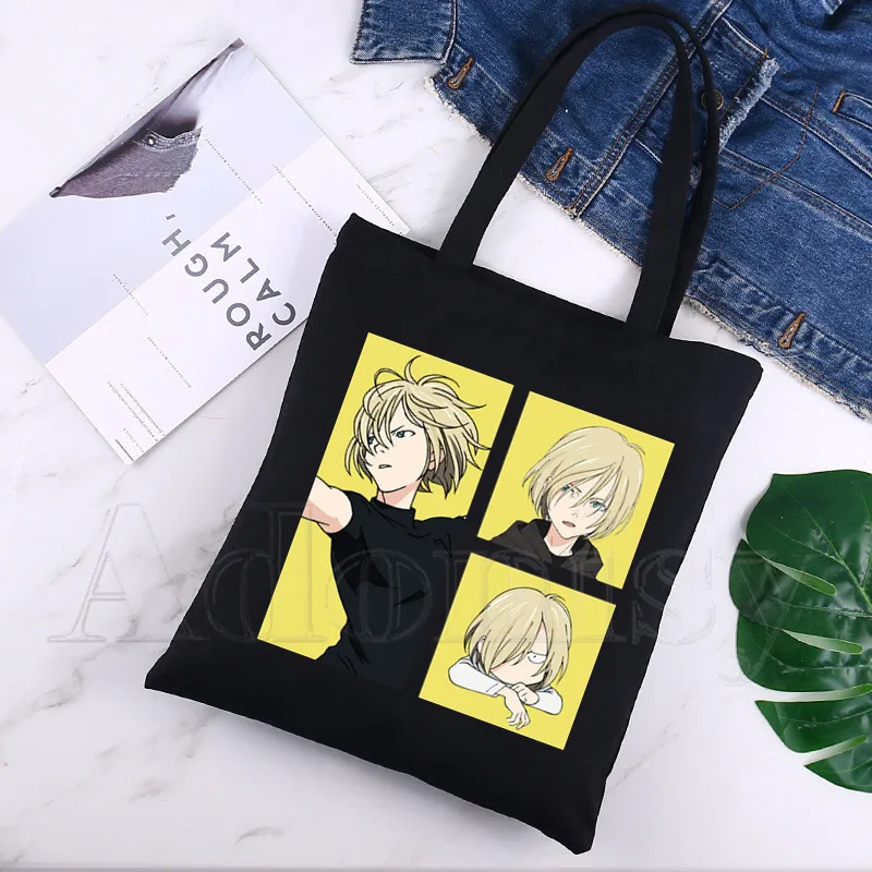 Yuri on Ice Unisex Handbags Custom Canvas Tote Bag Print Daily Use Reusable Travel Casual Shopping Bag Black
Yuri on Ice Unisex Handbags Custom Canvas Tote Bag Print Daily Use Reusable Travel Casual Shopping Bag Black