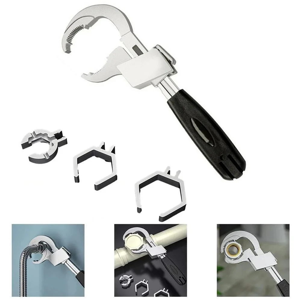 Universal Adjustable Double-ended Wrench Multifunctional Bath Wrench Aluminium Alloy Open End Spanner Bathroom Repair Hand Tool
Universal Adjustable Double-ended Wrench Multifunctional Bath Wrench Aluminium Alloy Open End Spanner Bathroom Repair Hand Tool