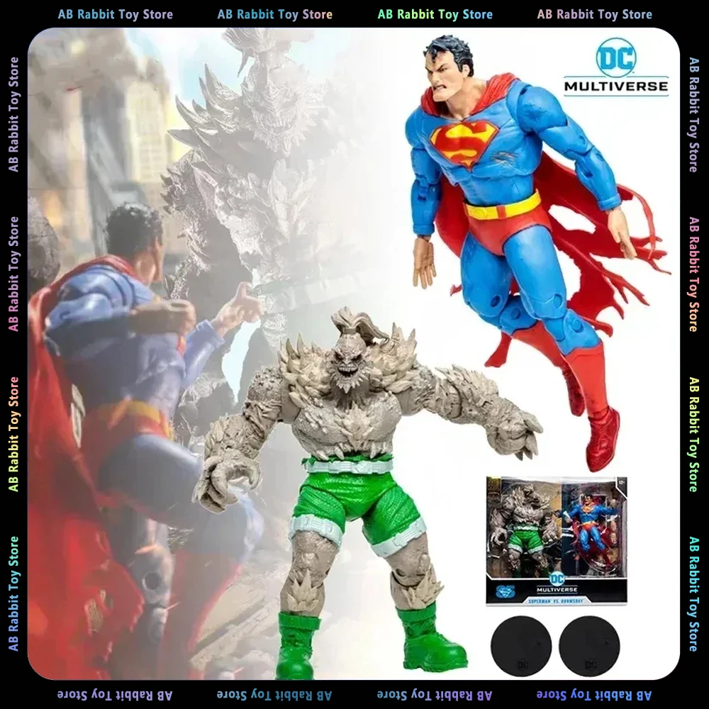 

7-10 inch Dc Multiverse Anime Figure Mcfarlane Toys Superman Vs Doomsday Comics Action Figures Statue Figurine Model Gifts Toys