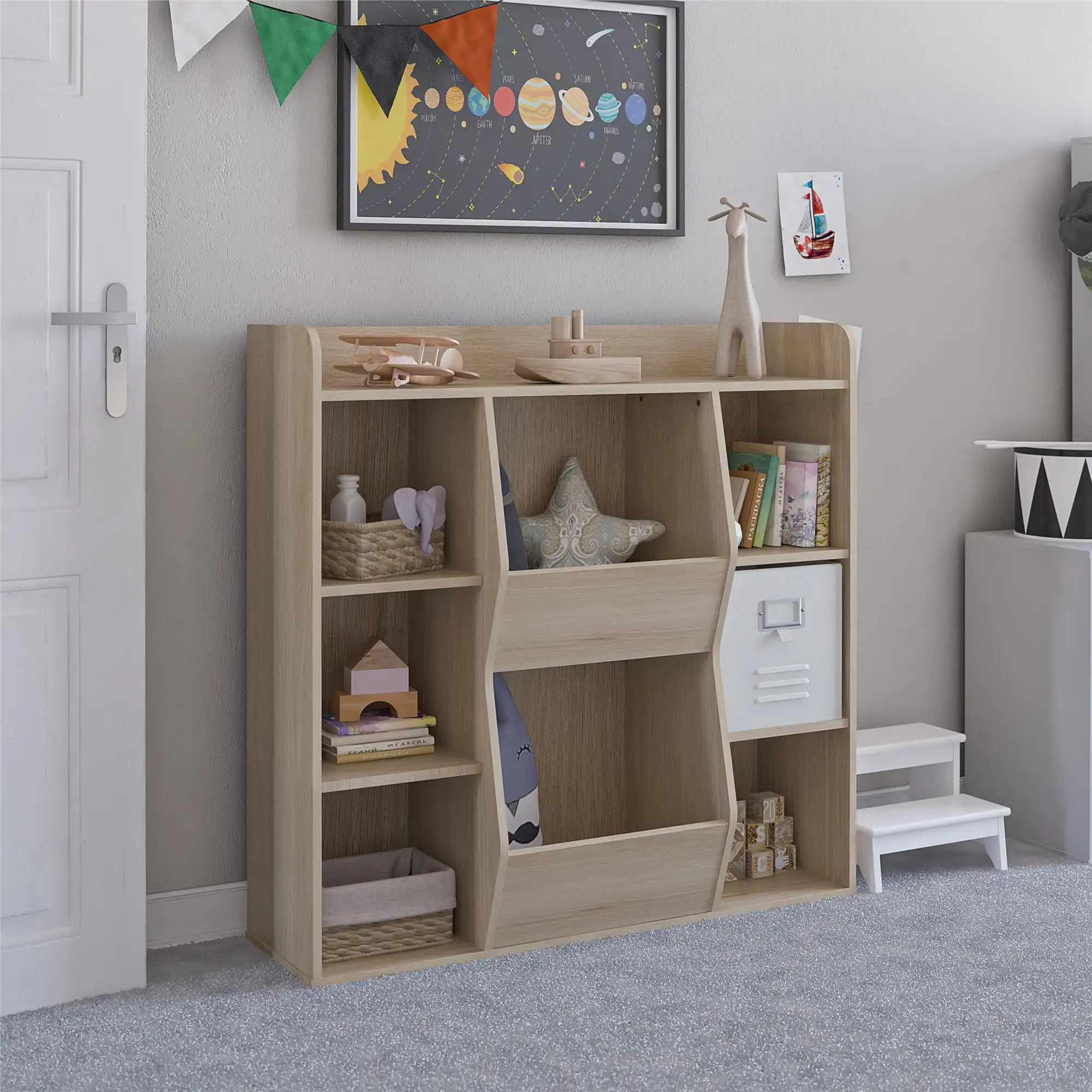 Kids Toy Storage and Bookshelf, Multifunctional Bookcase with 8 Cubbies and Bins, Open Kids Bookshelf Organizer Display Stand
Kids Toy Storage and Bookshelf, Multifunctional Bookcase with 8 Cubbies and Bins, Open Kids Bookshelf Organizer Display Stand