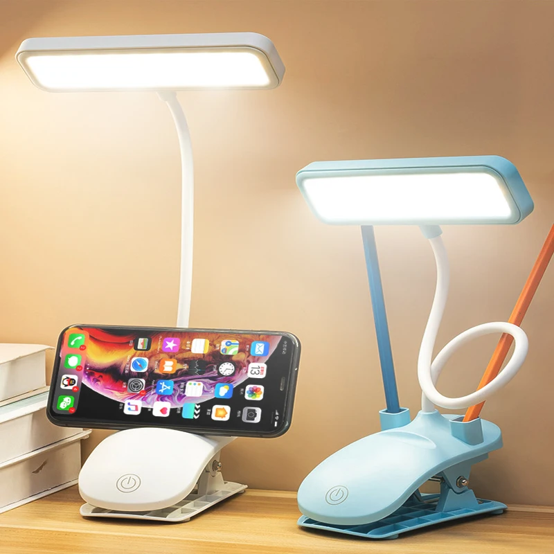LED Deck Lamp 3 Color Dimming Touch Clip Study Table Lights Flexible USB Rechargeable Desktop Eye Protection Night Light
LED Deck Lamp 3 Color Dimming Touch Clip Study Table Lights Flexible USB Rechargeable Desktop Eye Protection Night Light