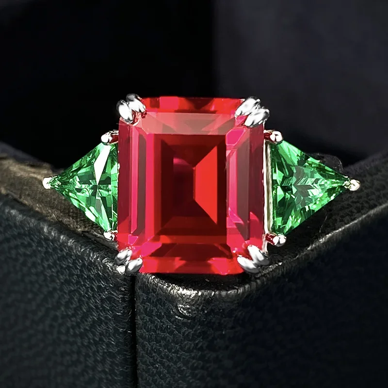 Vintage Ruby Emerald Ring 100% Real 925 Sterling Silver Party Wedding Band Rings for Women Men Engagement Jewelry
Vintage Ruby Emerald Ring 100% Real 925 Sterling Silver Party Wedding Band Rings for Women Men Engagement Jewelry