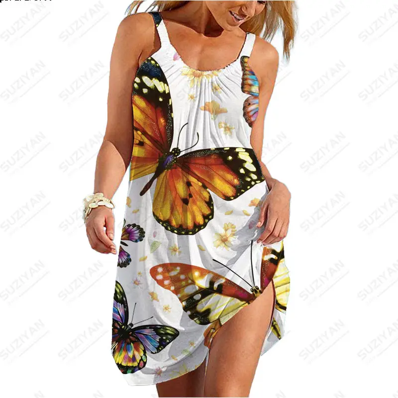 Women's Dress Butterfly Rabbit 3D Dye Print Fashion Sleeveless Strap Dress Summer Halter Casual Sexy Dress Loose Kawaii Dress
Women's Dress Butterfly Rabbit 3D Dye Print Fashion Sleeveless Strap Dress Summer Halter Casual Sexy Dress Loose Kawaii Dress