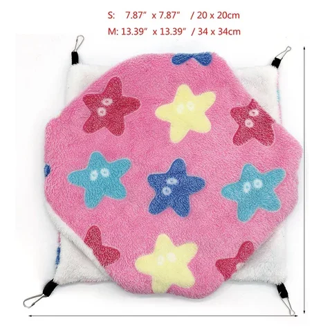 Hammock Double-layer Plush Hamster Thicken Warm Sleeping Bag Nest Hanging Cage House for Squirrel Ferret Rabbit Pet Bed
Hammock Double-layer Plush Hamster Thicken Warm Sleeping Bag Nest Hanging Cage House for Squirrel Ferret Rabbit Pet Bed