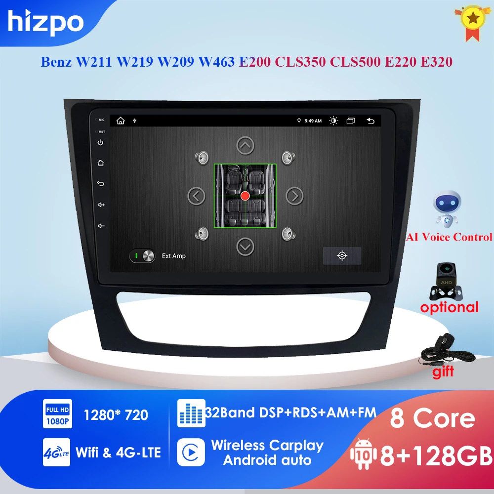 4G LTE Android 10 CarPlay Автомагнитола мультимедийный видеоплеер Авто Стерео GPS для Mercedes Benz