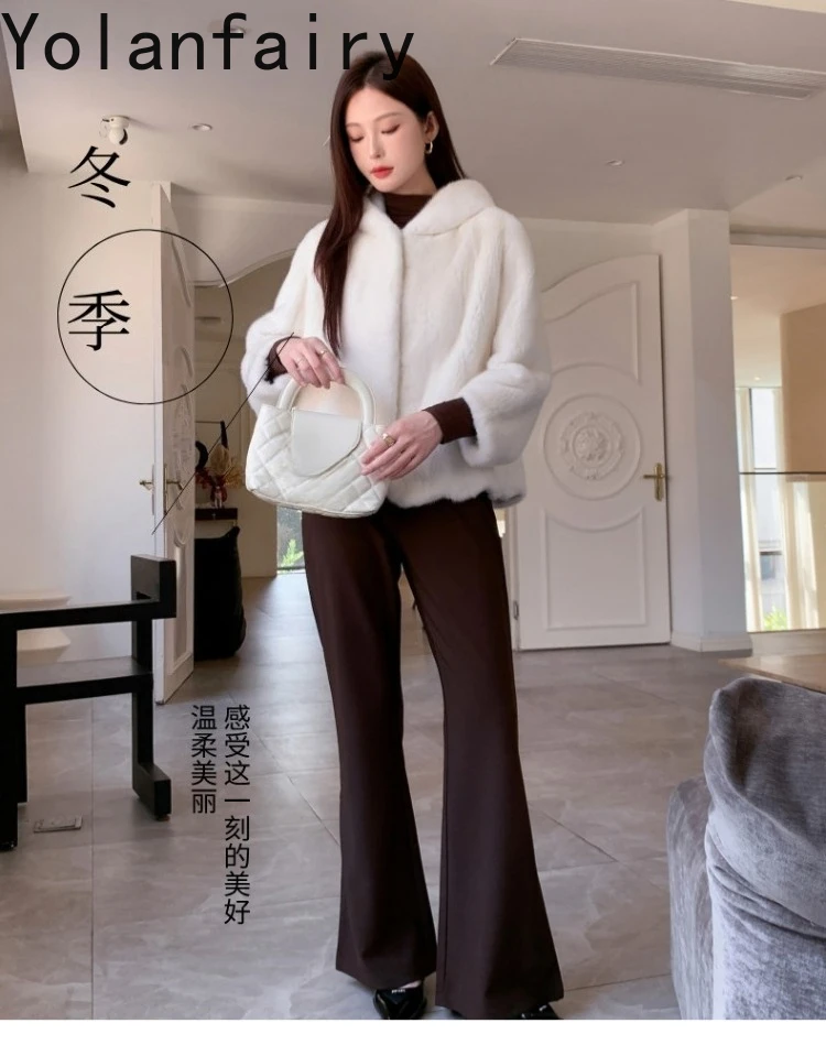 YOLANFAIRY Genuine Whole Mink Fur Jacket for Women Luxury 2025 Winter Natural Fur Coat Hooded Warm Real Black Fur Coats Casaco YOLANFAIRY Genuine Whole Mink Fur Jacket for Women Luxury 2025 Winter Natural Fur Coat Hooded Warm Real Black Fur Coats Casaco