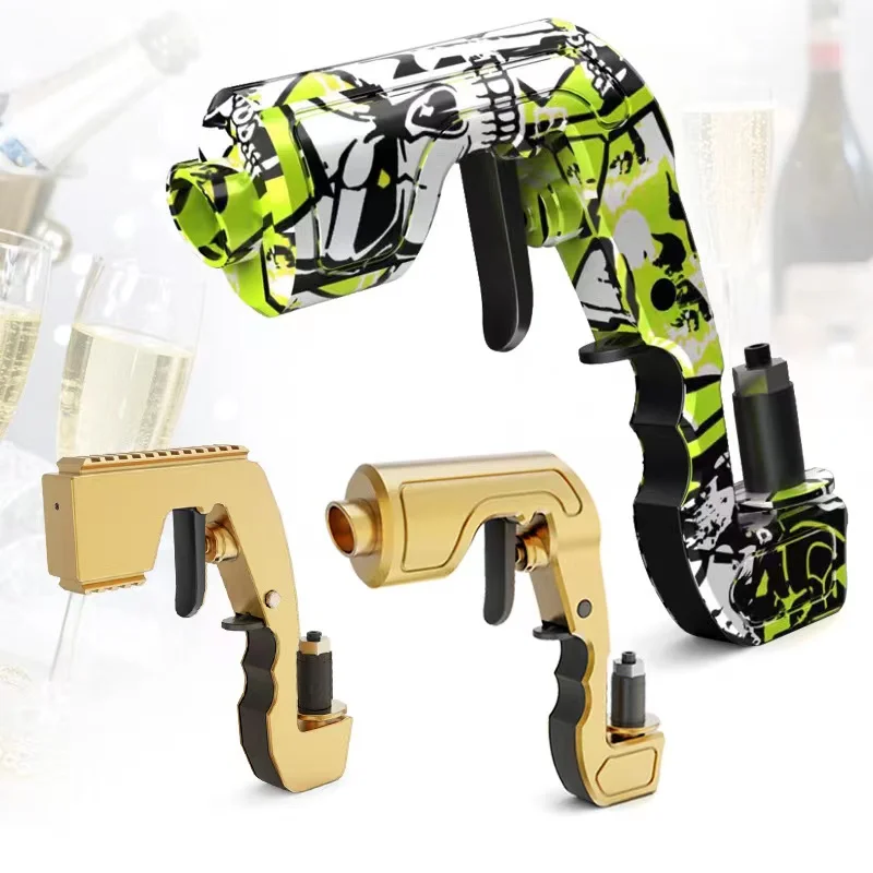 

Creative Champagne Gun Wine Sprayer Pistol Beer Bottle Durable Spray Gun Plastic Version Stopper Ejector Pop Kitchen Bar Tools