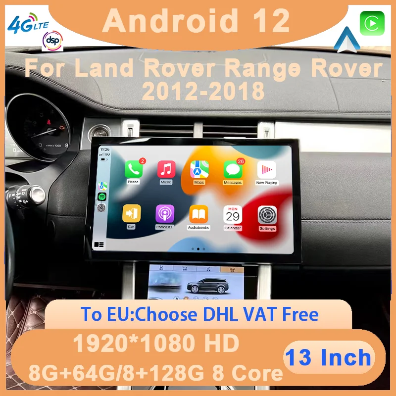 

Android12 Car Radio For Land Rover Range Rover Sport Vogue Evoque Bosch Haman Host DSP Carplay Android Auto Large Screen 13 Inch