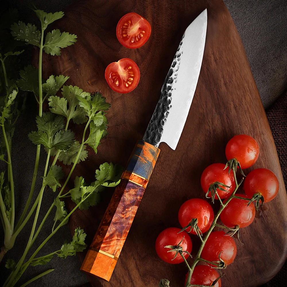 Utility Knife Random Handle 3 Layers Clad Steel Blade Sharp Cleaver Paring Peeling Handmade Forged Kitchen Knives Cooking Tools
Utility Knife Random Handle 3 Layers Clad Steel Blade Sharp Cleaver Paring Peeling Handmade Forged Kitchen Knives Cooking Tools