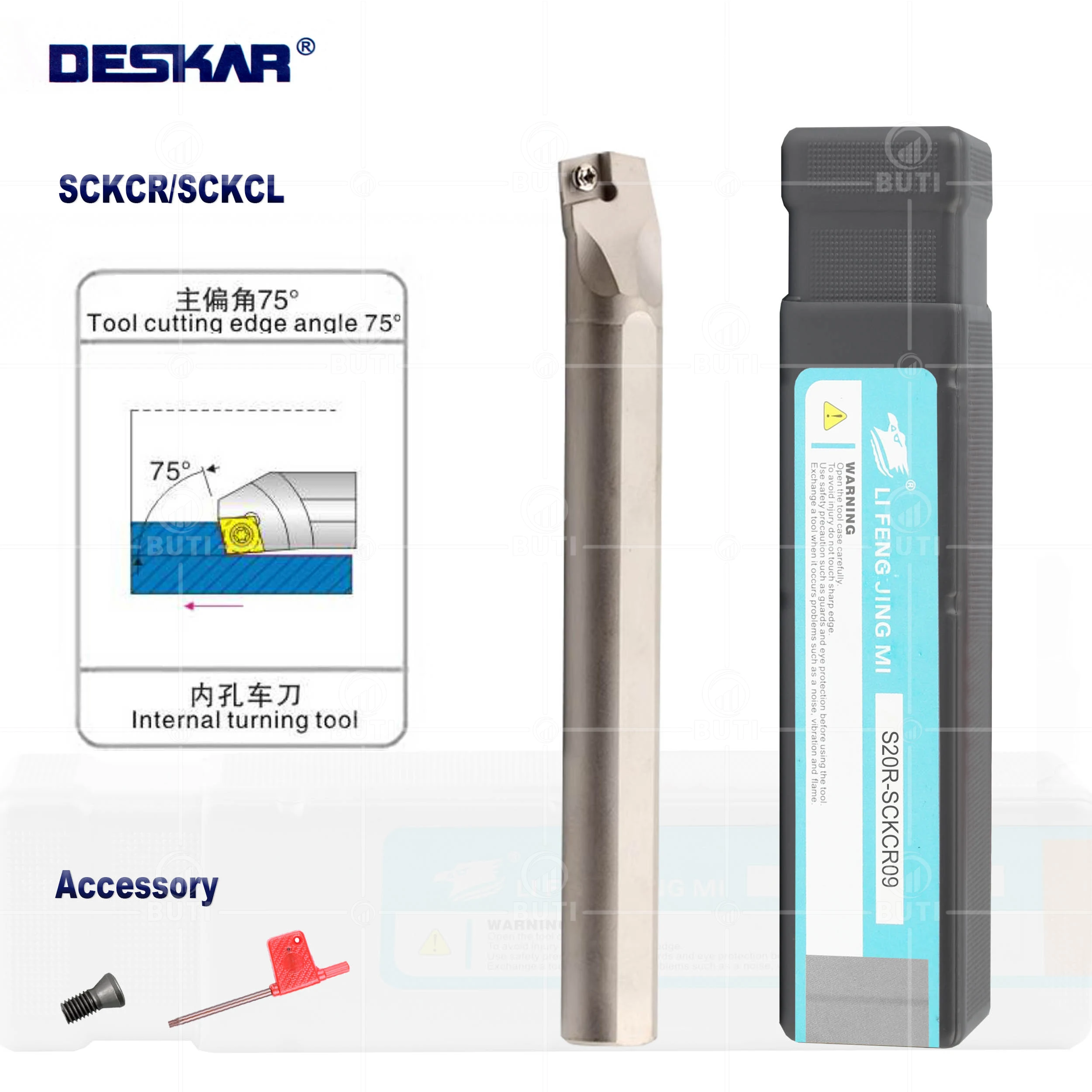 DESKAR 100% Original CNC White Tools Holder With Small Hole,SCKCR SCKCL Shockproof Turning Tools For CCMT Cutting Inserts Cutter
DESKAR 100% Original CNC White Tools Holder With Small Hole,SCKCR SCKCL Shockproof Turning Tools For CCMT Cutting Inserts Cutter
