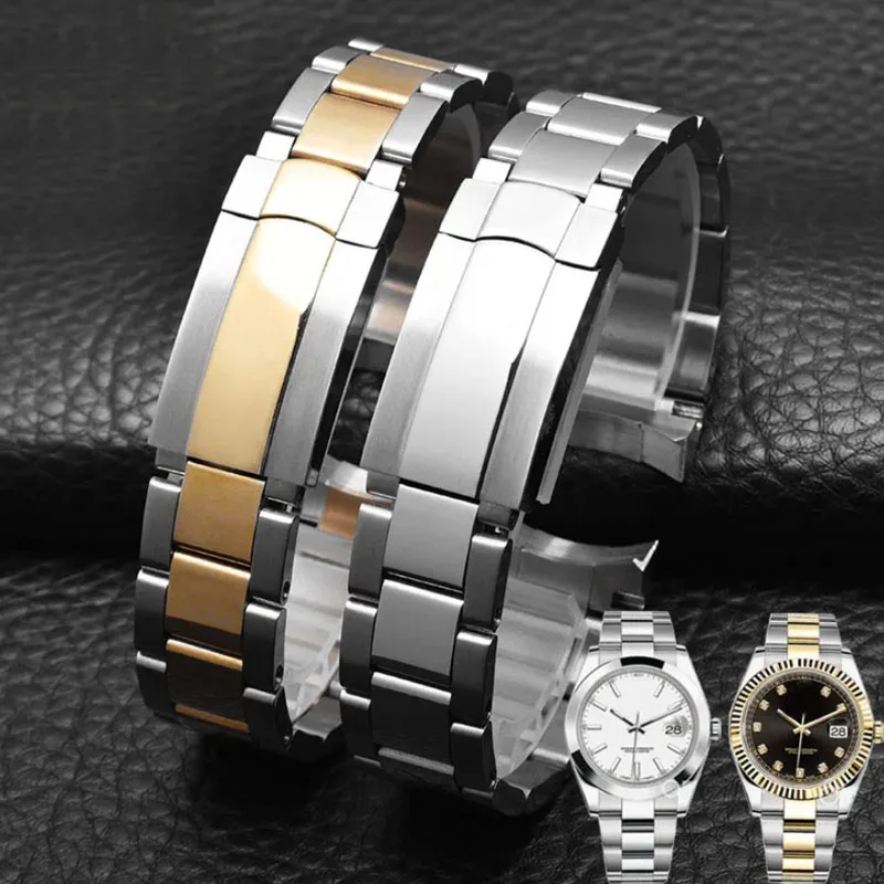

Watch Band For Rolex Men's Stainless Steel Belt Explorer WatchBands Submariner waterproof Bracelet Ghost King Watch Strap 20mm