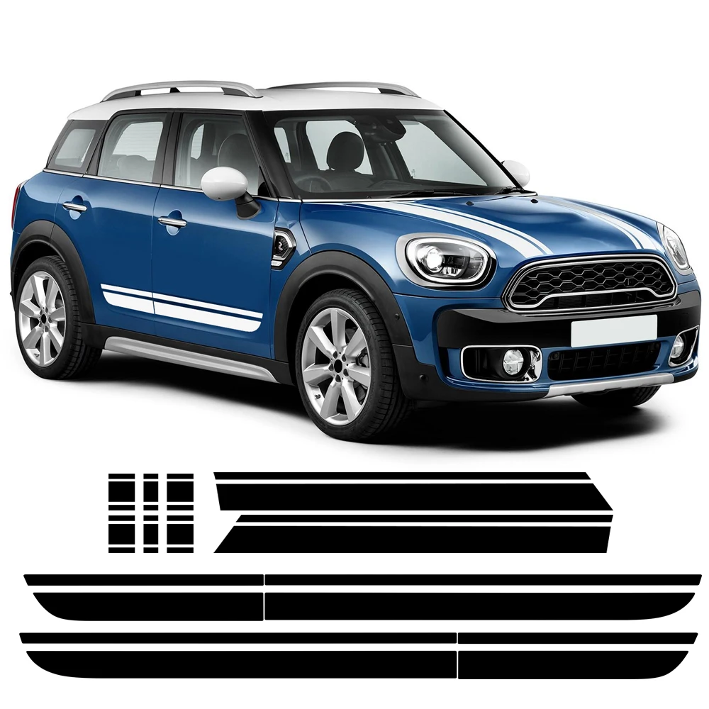 

Car Hood Sticker Trunk Racing Sports Long Hood Stripes Rear Body Kit Door Side Skirt For Mini Cooper Countryman F60 Accessories