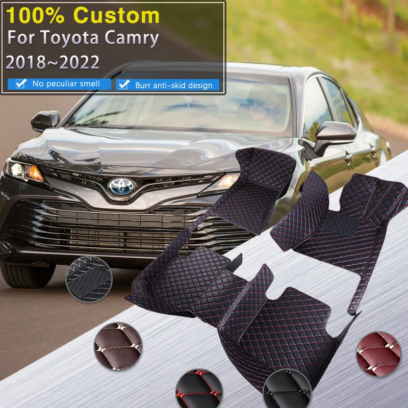 

Car Mats For Toyota Camry Daihatsu Altis XV70 2018~2022 Durable Carpet Rugs Set Leather Floor Mat Anti Dirt Pad Car Accessories