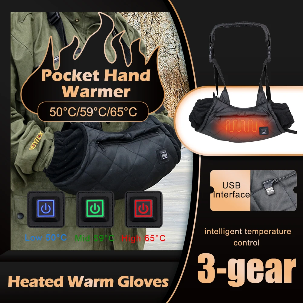 Electric Heated Hand Warmer Muff Cold Weather Fast Heating Thermal Glove Waist Bag For Outdoor Hunting Skiing Campinga Fishing
Electric Heated Hand Warmer Muff Cold Weather Fast Heating Thermal Glove Waist Bag For Outdoor Hunting Skiing Campinga Fishing
