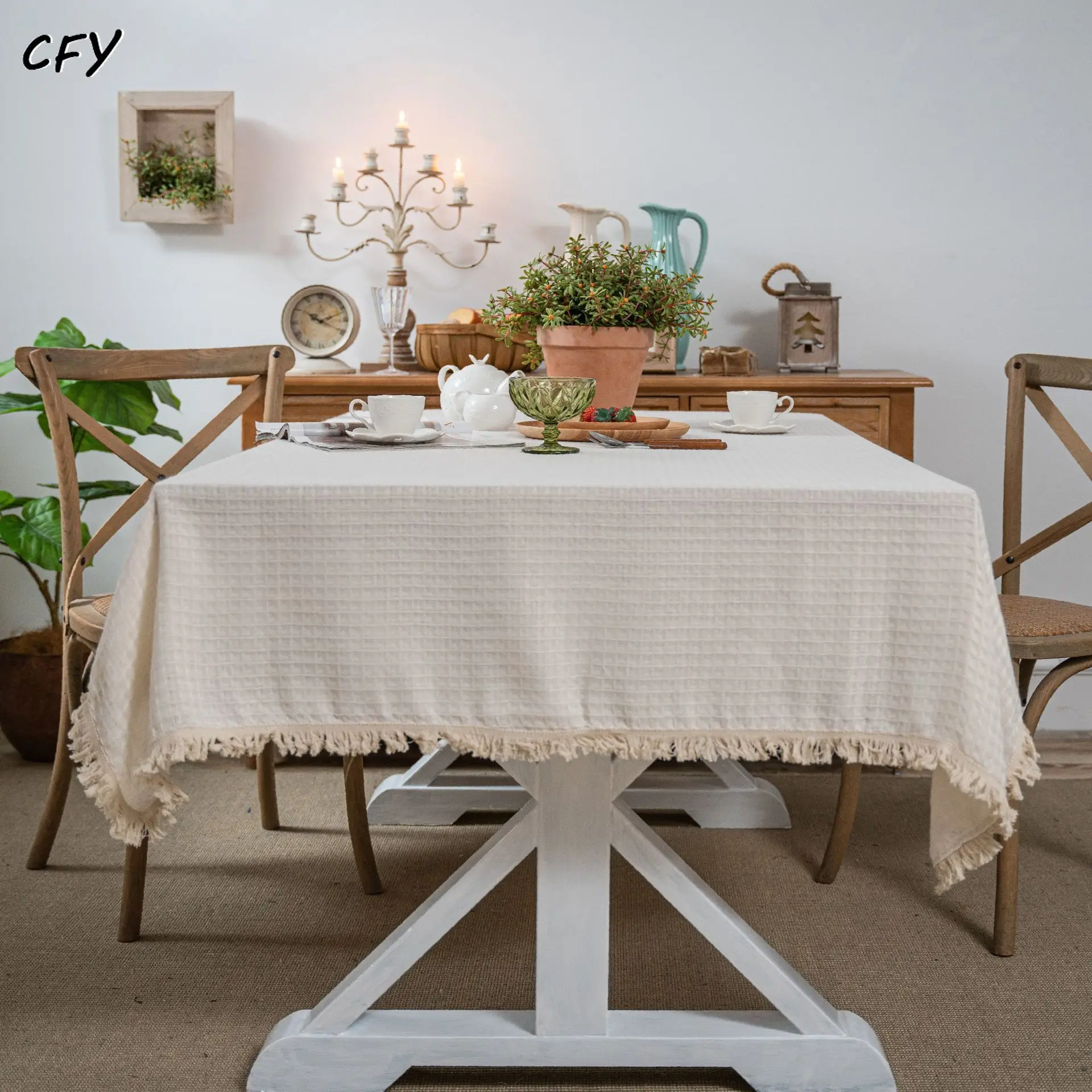 Cotton Linen Waffle Solid Fringe Rectangular Table Cloth Kitchen Table Map Towel Tablecloth Room Decoration
Cotton Linen Waffle Solid Fringe Rectangular Table Cloth Kitchen Table Map Towel Tablecloth Room Decoration