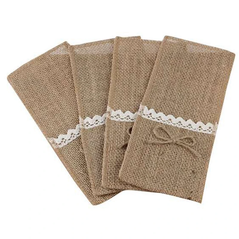 HOT SALE 24PC Country Wedding Table Silverware Holder Natural Burlap Cutlery Pockets Fork Pockets Rustic Wedding Decoration
HOT SALE 24PC Country Wedding Table Silverware Holder Natural Burlap Cutlery Pockets Fork Pockets Rustic Wedding Decoration