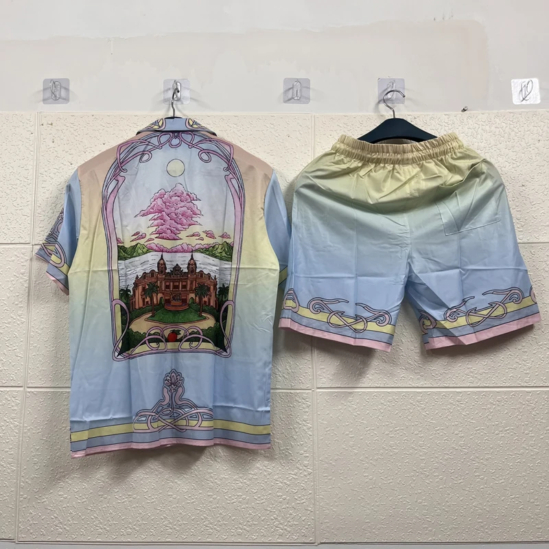 Real Photo Casablanca Short Sleeve High Quality Graffiti Printed Top Tee Hawaiian Holiday Shirts Men Women Streetwear Tshirts
Real Photo Casablanca Short Sleeve High Quality Graffiti Printed Top Tee Hawaiian Holiday Shirts Men Women Streetwear Tshirts