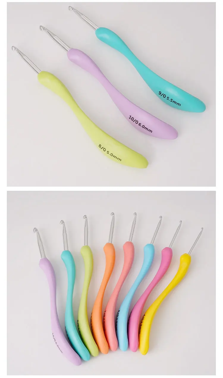 8Pcs Ergonomic Crochet Hook Sets Aluminum Crochet Hooks Knitting Needles Weave Yarn Diy Handmade Tools Kit 8Pcs Ergonomic Crochet Hook Sets Aluminum Crochet Hooks Knitting Needles Weave Yarn Diy Handmade Tools Kit