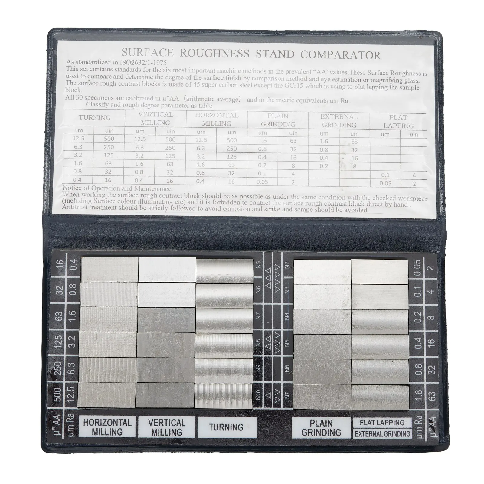 Practical Sample Block Roughness For Mechanical Workpieces RUG-100 6x3x3/8 Compare Conveniently Comparison Sample Block
Practical Sample Block Roughness For Mechanical Workpieces RUG-100 6x3x3/8 Compare Conveniently Comparison Sample Block
