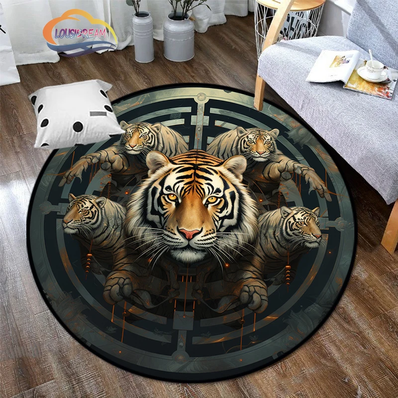 Animal Round Rugs Cool Tiger Art Circular Carpet Yoga Mat Living Room Bedroom Study Rug Print Non-slip Computer Chair
Animal Round Rugs Cool Tiger Art Circular Carpet Yoga Mat Living Room Bedroom Study Rug Print Non-slip Computer Chair