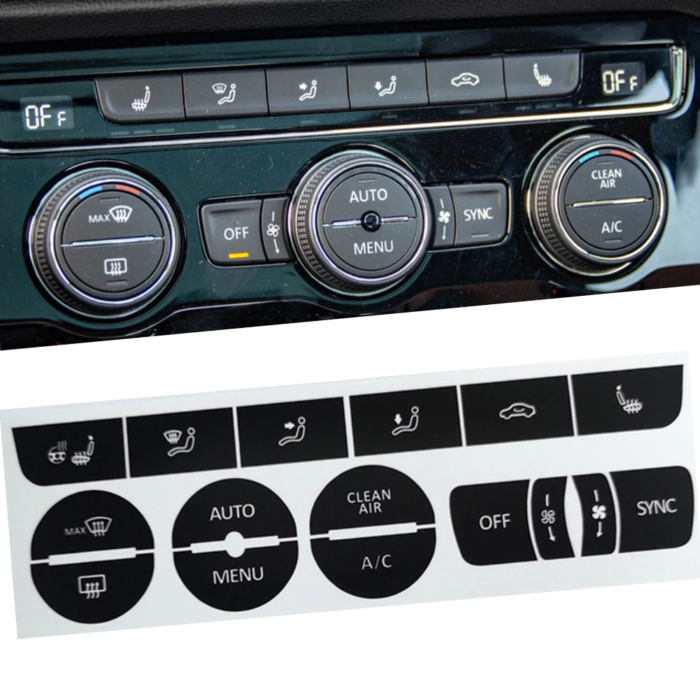 1x Black A/C Control Button Worn Repair Kit Decals Stickers Suitable For TOURAN 2016-2018 High Grade Vinyl Interior Accessories
1x Black A/C Control Button Worn Repair Kit Decals Stickers Suitable For TOURAN 2016-2018 High Grade Vinyl Interior Accessories