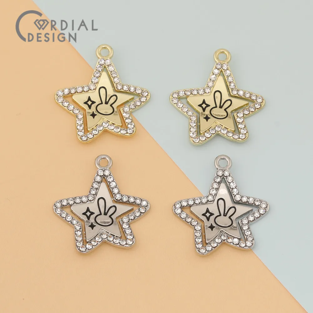 

Cordial Design 20*23MM 50Pcs Star Shape/DIY Making/Rhinestone Pendant/Oildrip/Hand Made Jewelry/Jewelry Finding & Components