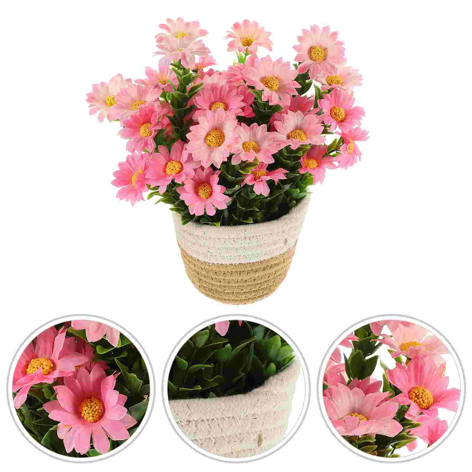 Artificial Potted Flower Simulation Bonsai Fake Flower Ornament Desktop Woven Flower Basket Decor
Artificial Potted Flower Simulation Bonsai Fake Flower Ornament Desktop Woven Flower Basket Decor