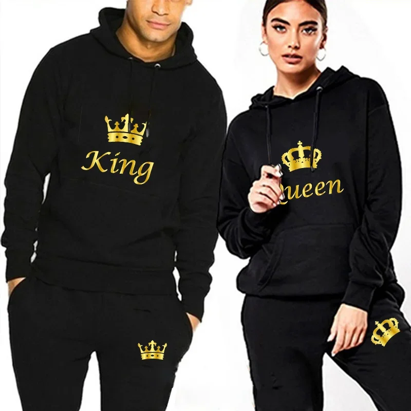 2022New Couple Sportwear Set KING Or QUEEN Printed Hooded Suits 2PCS Set Male and Femaie Hoodie and Pants S-4XL
2022New Couple Sportwear Set KING Or QUEEN Printed Hooded Suits 2PCS Set Male and Femaie Hoodie and Pants S-4XL