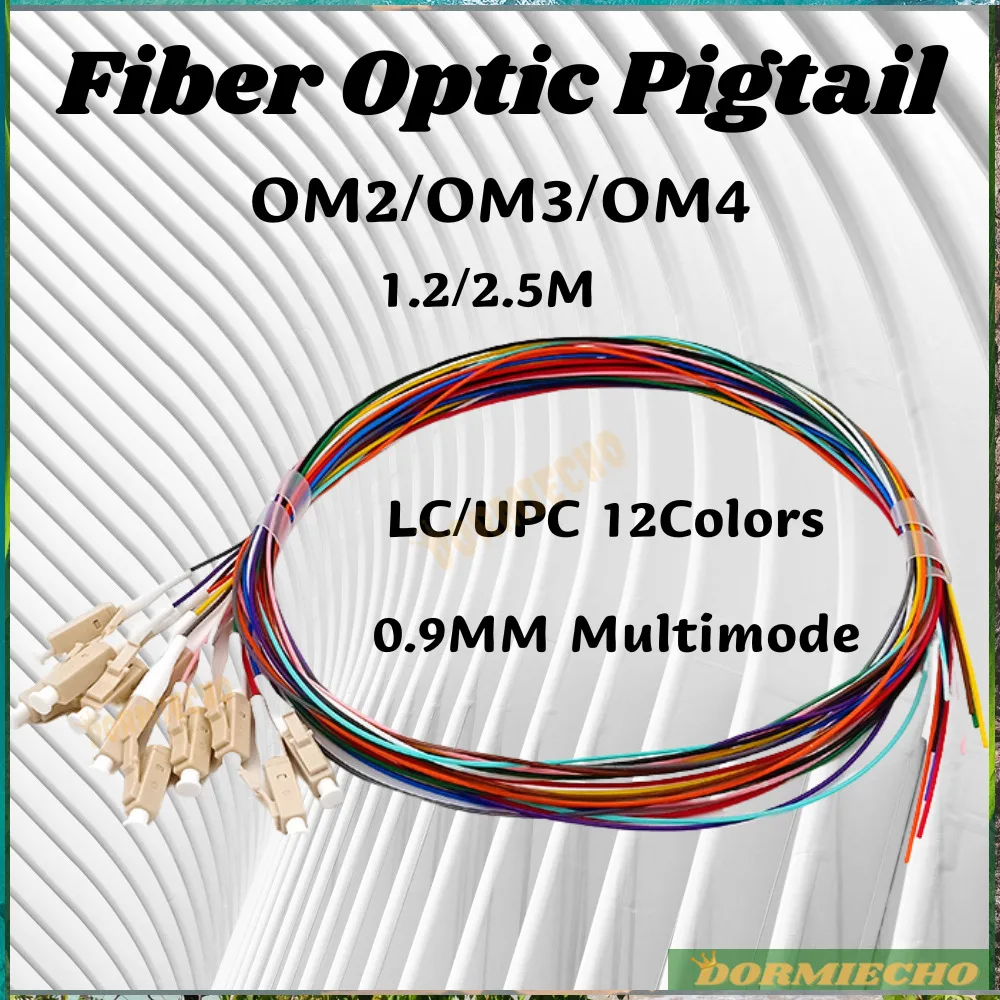 

100% Оригинальный LC/UPC 12 цветов оптический волоконный кабель Pigtail OM2 /OM3 /OM4 Multimode(50/125) 0,9 мм 1,2 м 2,5 м кабель по заводской цене