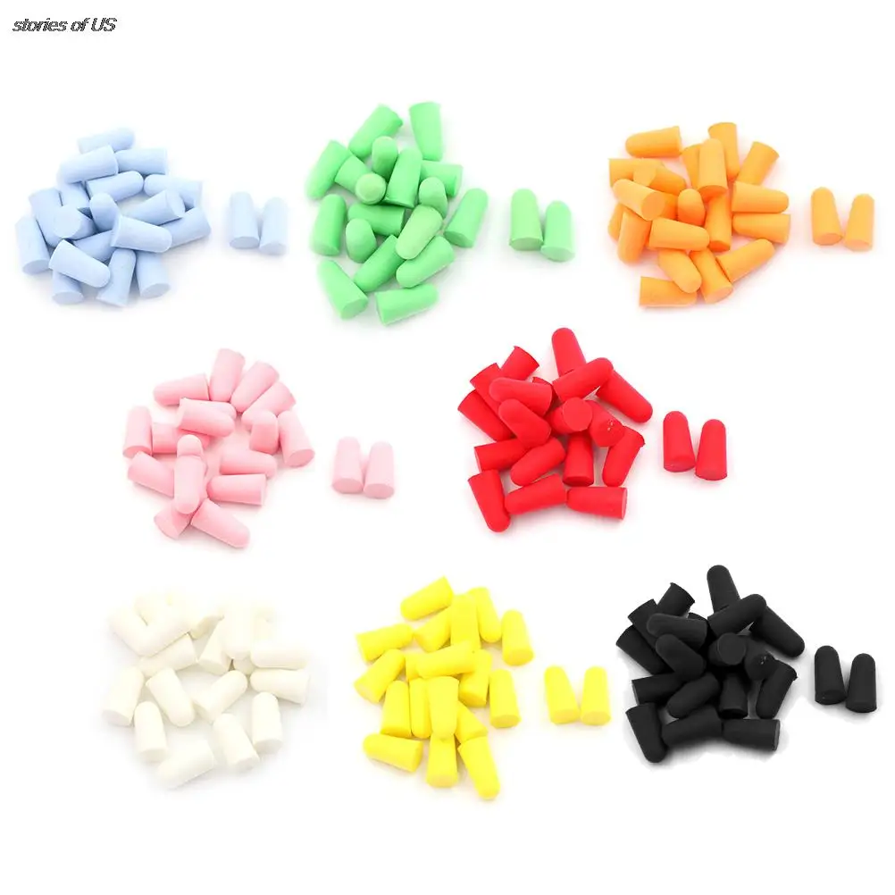 

20PCS/10Pairs Travel Sleep Noise Prevention Earplugs Noise Reduction Travel Sleeping Soft Tapered Foam Ear Plugs