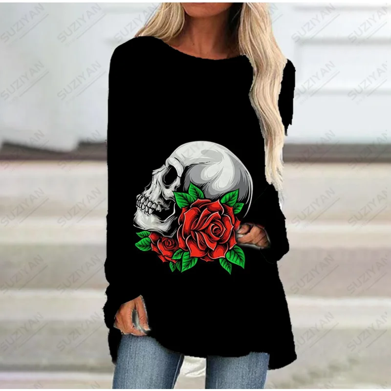 2023 new ladies long -sleeved dress skull flower 3D printed lady long -sleeved dress fashion trend women long -sleeved dress
2023 new ladies long -sleeved dress skull flower 3D printed lady long -sleeved dress fashion trend women long -sleeved dress
