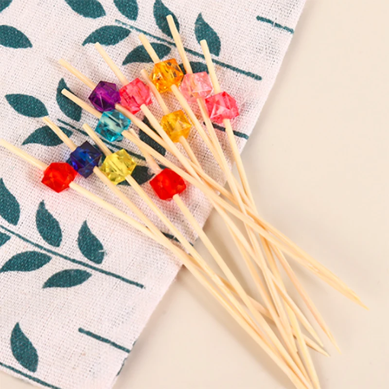 100pc 12cm Crystal Shape Bamboo Pick Buffet Cupcake Fruit Fork Party Dessert Salad Stick Cocktail Skewer for Wedding Decoration
100pc 12cm Crystal Shape Bamboo Pick Buffet Cupcake Fruit Fork Party Dessert Salad Stick Cocktail Skewer for Wedding Decoration
