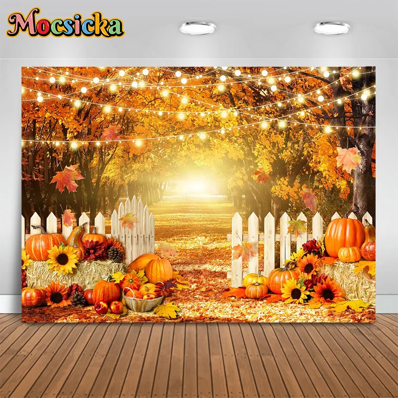 Mocsicka Autumn Photography Background Pumpkin Sunflower Maple Leaf Backdrop Harvest Holiday Party Adult Kids Photo Studio
Mocsicka Autumn Photography Background Pumpkin Sunflower Maple Leaf Backdrop Harvest Holiday Party Adult Kids Photo Studio
