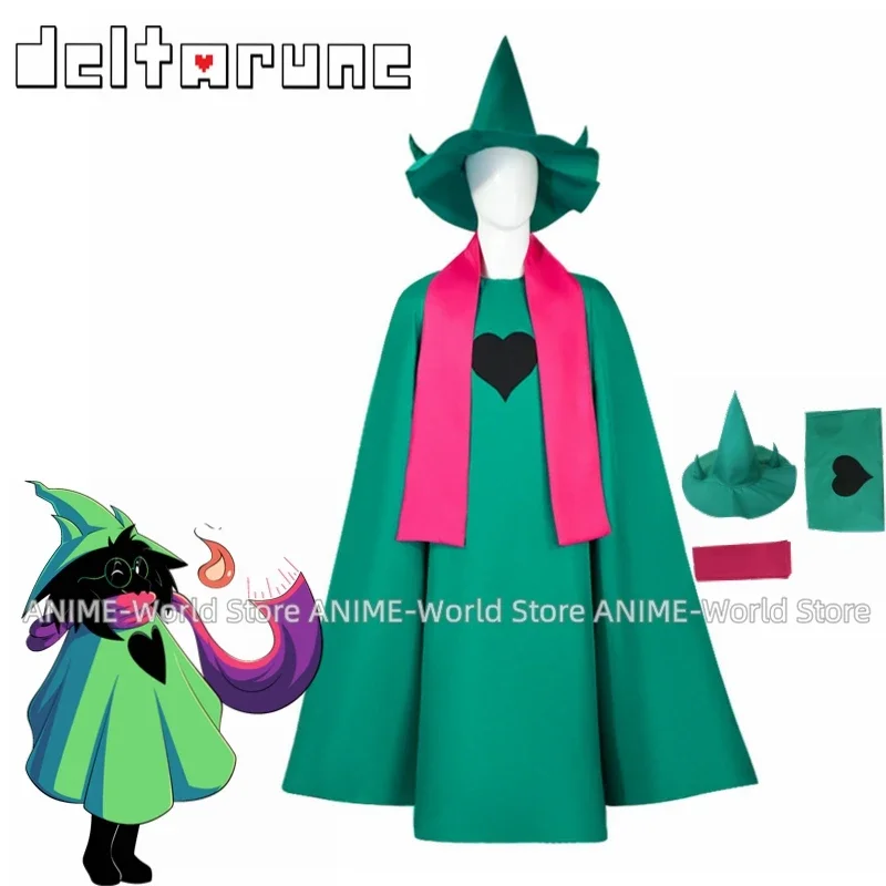 Game Deltarune Ralsei Cosplay Costume Ralsei Cosplay Halloween Costumes for Women Outfit with Hat Full Set
Game Deltarune Ralsei Cosplay Costume Ralsei Cosplay Halloween Costumes for Women Outfit with Hat Full Set