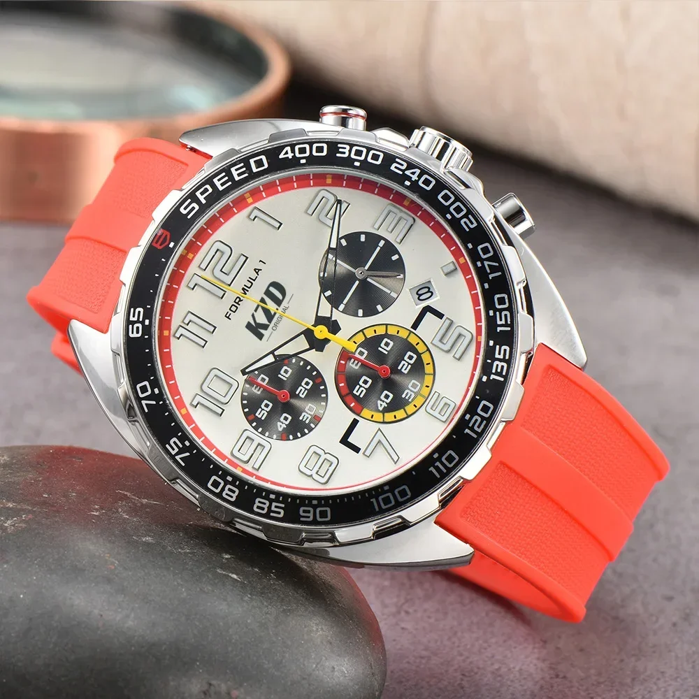 

Popular Red Watches for Men Rubber Strap Original Brand Exquisite Wristwatches Quartz High Quality AAA Clocks Seller Recommend
