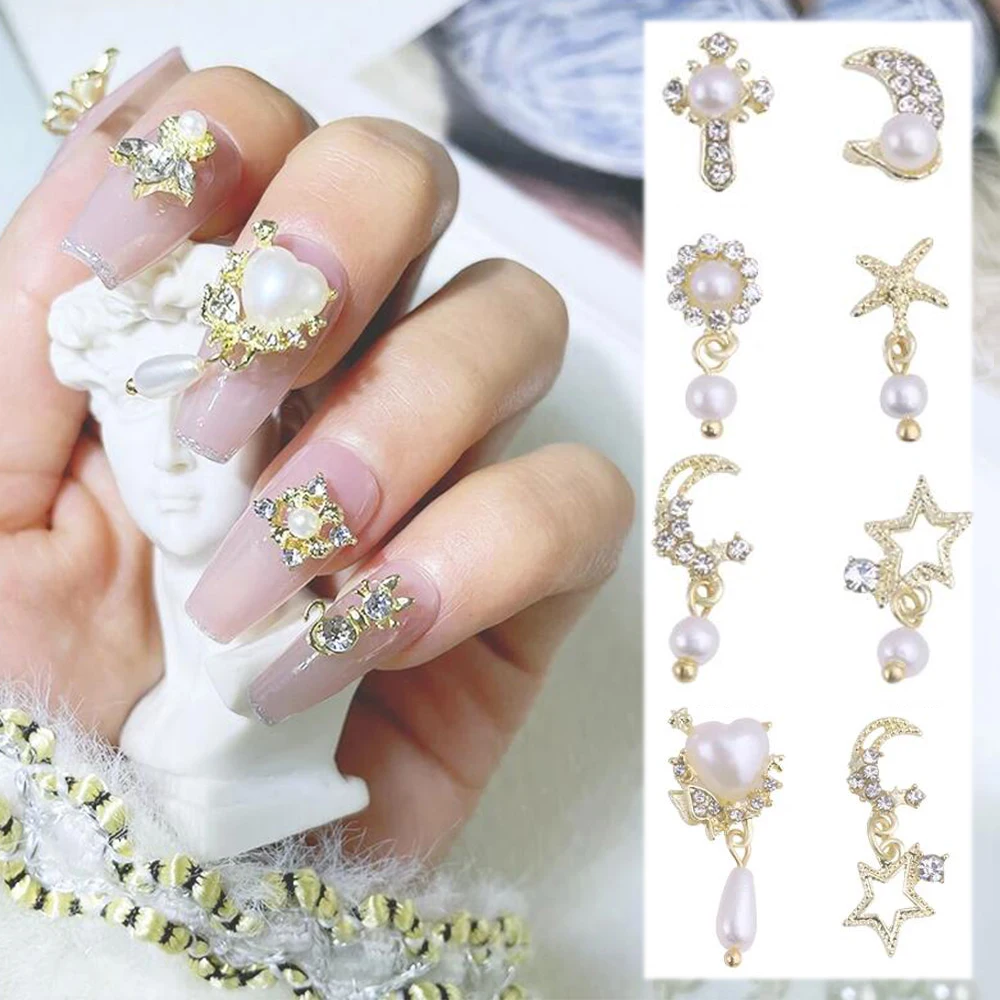 10Pcs Heart Moon Pearl Pendant Nail Chamrs 15mm Metal Alloy Jewelry Parts Y2K 3D Luxury Rhinestone Gems Decoration DIY Manicure*
10Pcs Heart Moon Pearl Pendant Nail Chamrs 15mm Metal Alloy Jewelry Parts Y2K 3D Luxury Rhinestone Gems Decoration DIY Manicure*