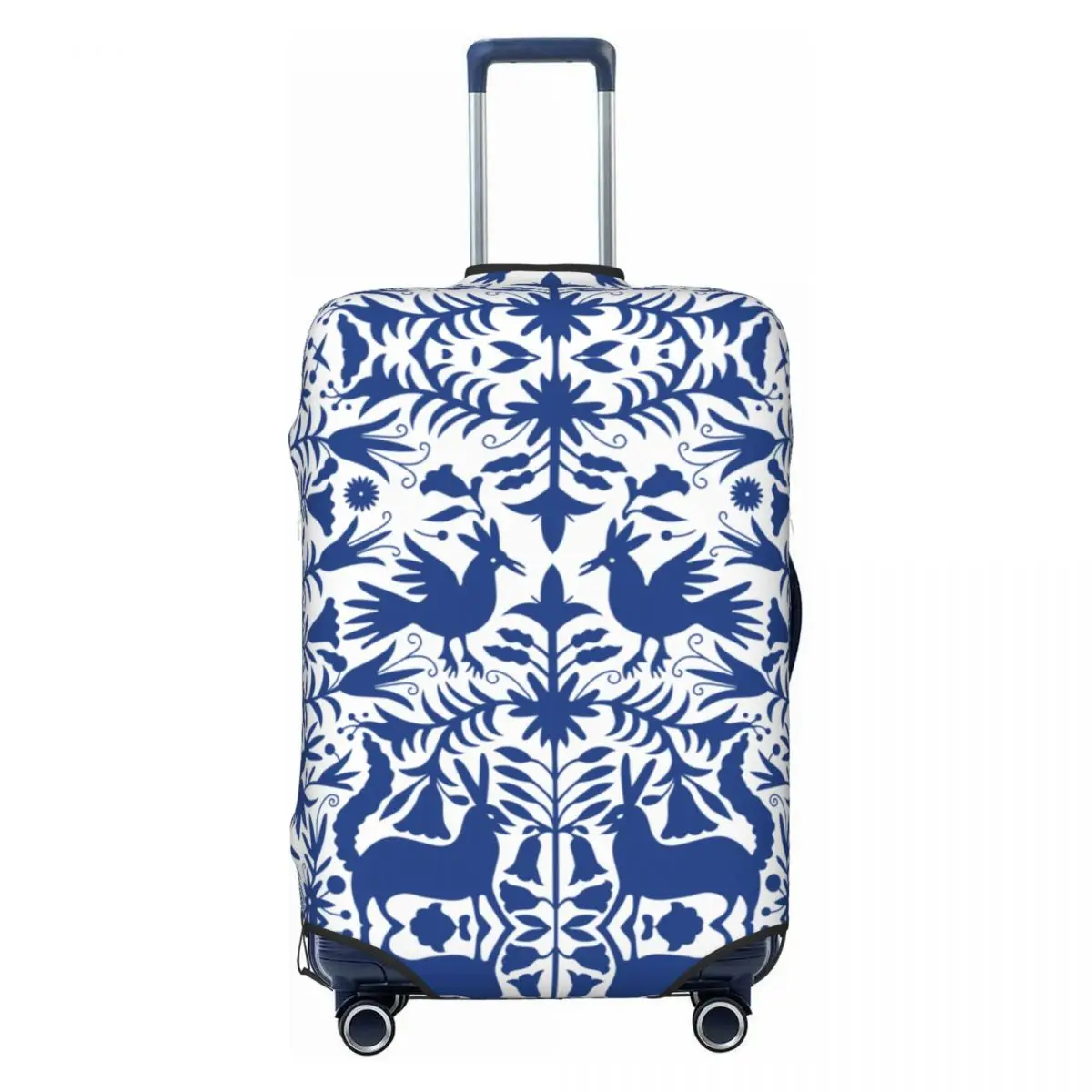 

Otomi Birds Mexican Flowers Luggage Cover Elastic Travel Suitcase Protective Covers Suit For 18-32 inch