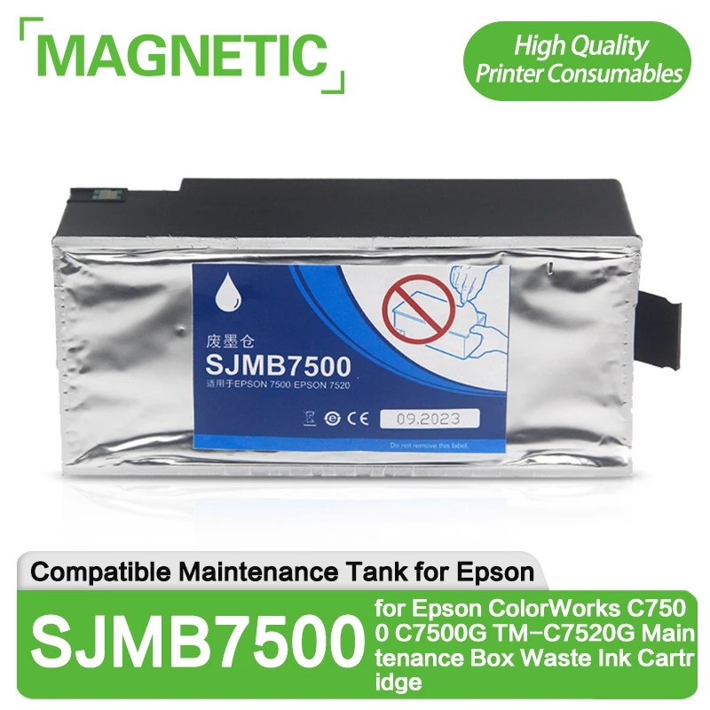 SJMB7500 Maintenance Tank with Chip for Epson ColorWorks C7500 C7500G TM-C7520G Maintenance Box Waste Ink Cartridge
SJMB7500 Maintenance Tank with Chip for Epson ColorWorks C7500 C7500G TM-C7520G Maintenance Box Waste Ink Cartridge