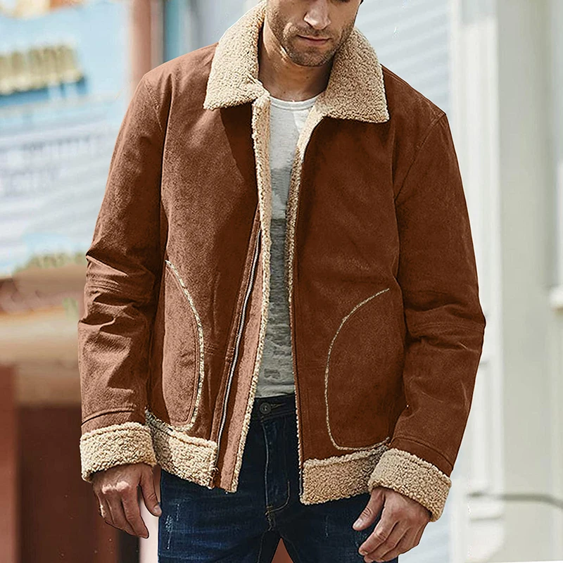 Autumn Winter Thick Fleece Coats Men Vintage Solid Long Sleeve Zipper Wool Jackets Mens Fashion Trend Turn-down Collar Cardigans
Autumn Winter Thick Fleece Coats Men Vintage Solid Long Sleeve Zipper Wool Jackets Mens Fashion Trend Turn-down Collar Cardigans