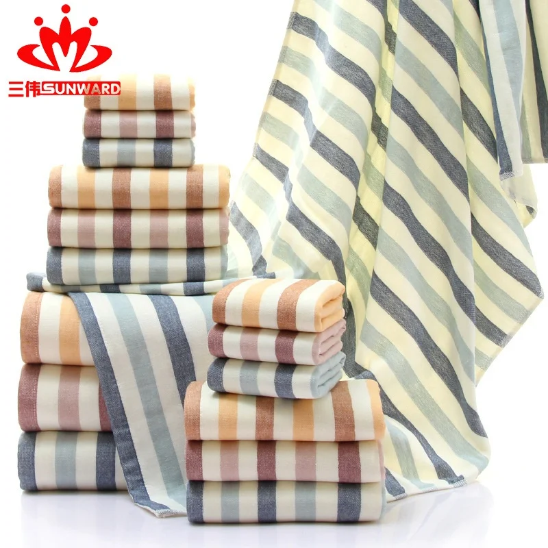 British Striped Cotton Towel Bath Towel Three-piece Thickened Absorbent
British Striped Cotton Towel Bath Towel Three-piece Thickened Absorbent