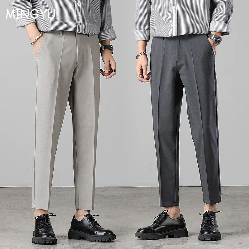 2023 New Brand Summer Ankle-Length Pants Men Stretch Business Suit Classic Black Grey Korea Straigh Casual Formal Trousers Male
2023 New Brand Summer Ankle-Length Pants Men Stretch Business Suit Classic Black Grey Korea Straigh Casual Formal Trousers Male