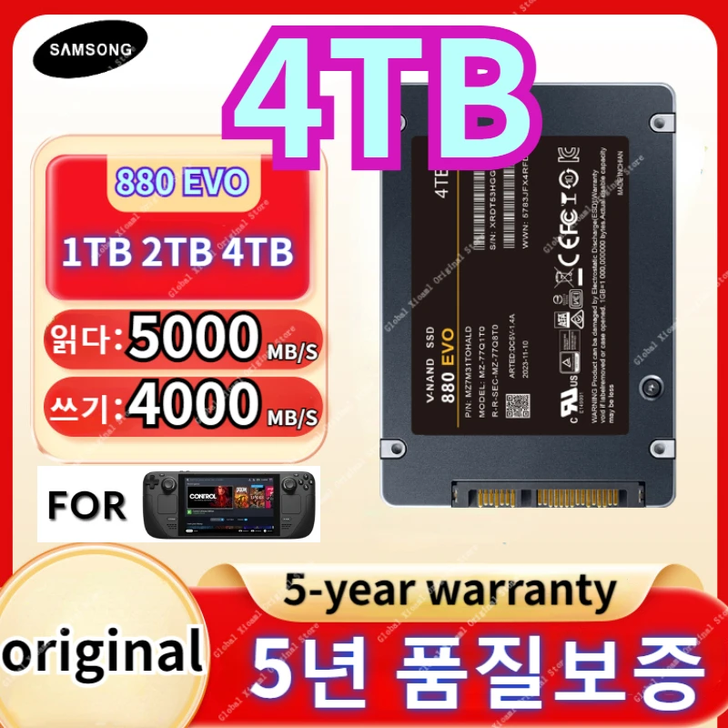 

4TB Solid State Disk Ssd 870 880 Evo 250GB 500GB 1TB 2TB Internal Hdd Hard Drive Sata3 2.5 Inch Laptop Desktop Pc Mlc Disco Duro