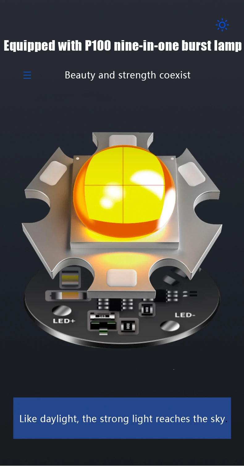 Generic Mini Portable Torch 4 CORE P50 LED USB Rechargeable Torch 3