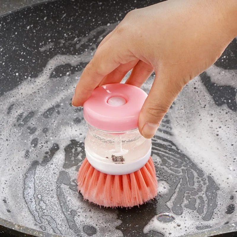 Kitchen Cleaning Brush Cleaner Handheld Press Type Automatic Liquid Adding Dishwashing Dish Brush Pot Artifact
Kitchen Cleaning Brush Cleaner Handheld Press Type Automatic Liquid Adding Dishwashing Dish Brush Pot Artifact