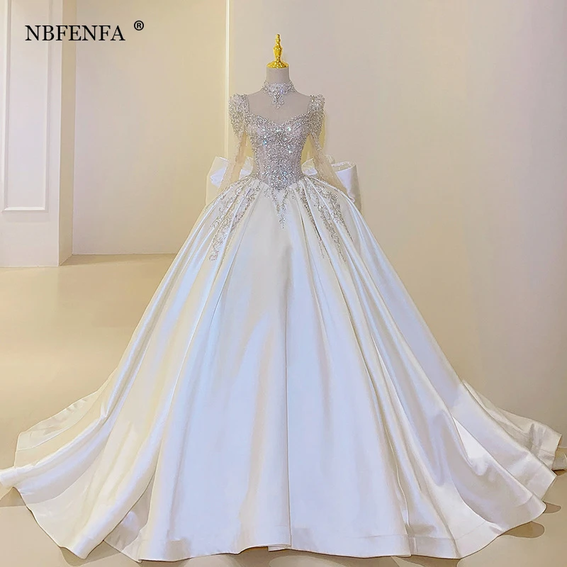 French Luxury Sequined Satin Wedding Big Bow Trailing Maxi Dresses for Bride Strap Long Prom Evening Guest Cocktail Women Dress
French Luxury Sequined Satin Wedding Big Bow Trailing Maxi Dresses for Bride Strap Long Prom Evening Guest Cocktail Women Dress