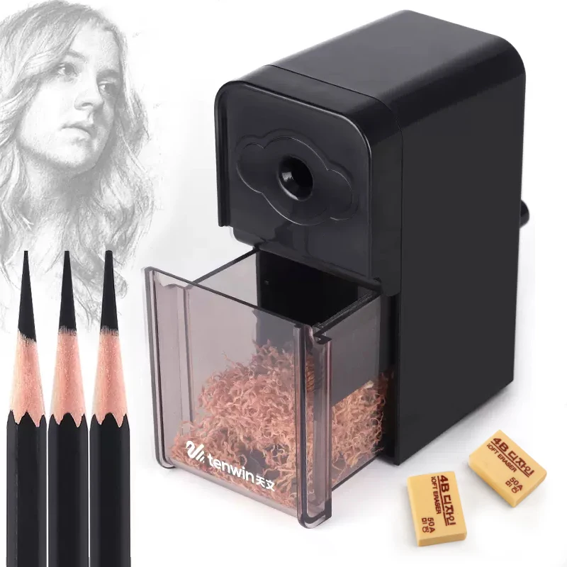 Tenwin Hand Crank Pencil Sharpener Mechanical pencil Sharpener sketch pencil Carbon pencil sharpener School Student Stationery
Tenwin Hand Crank Pencil Sharpener Mechanical pencil Sharpener sketch pencil Carbon pencil sharpener School Student Stationery